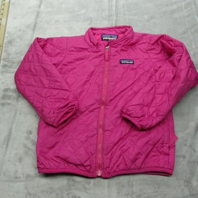 Patagonia Baby Nano Puff 5T Pink Quilted Full Zip Insulated Lightweight Packable - Image 1 of 4