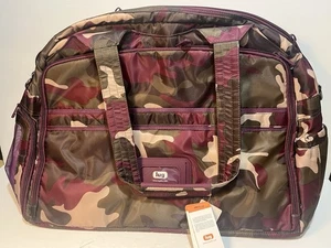 LUG Ponton Weekender Tasche Reisetasche Handgepäck Camouflage Beere Lila Groß Neu mit Etikett - Bild 1 von 6