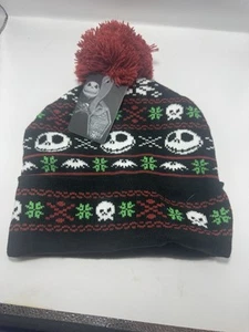 Disney The Nightmare Before Christmas Beanie Winter Hat Cap Green Red “NWT” - Picture 1 of 6