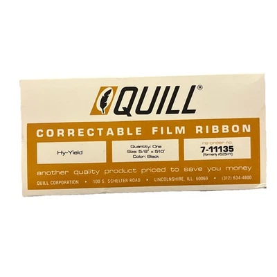 NEW Quill Correctable Typewriter Ribbon 7-11135  #525HY IBM Selectric Old Stock - Image 1 of 2