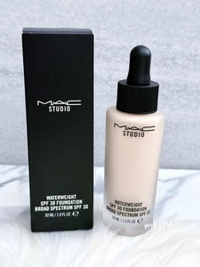 ~NC20~ MAC Studio Waterweight Foundation SPF 30, Full Size 30ml/1oz, New In Box - Picture 1 of 4