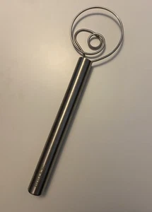 SkyYing Stainless Steel Danish Dough Whisk 3"x13" Kitchen Utensil Tool Chef - Picture 1 of 6