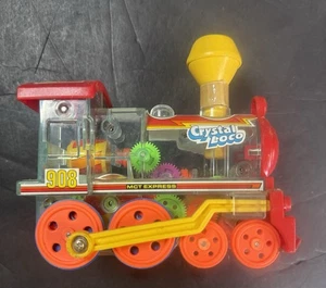Vintage MGT EXPRESS #908 Kinder Zug Spielzeug Lokomotive bewegliche Räder / Push Pull - Bild 1 von 8