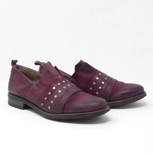 Miz Mooz Taro Oxford Nieten Loafer Damen 38 / 7,5-8 Aubergine Lila Leder - Bild 1 von 9