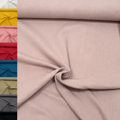 MAGAM-Stoffe "Greta" Musselin Stoff uni 100% Baumwolle ÖKO-TEX Meterware ab 50cm - Bild 1 von 4