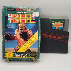Nintendo NES Ring King Cartridge And Box Authentic Clean Tested Works - Picture 1 of 7