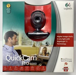 Logitech QuickCam Pro 5000 Webcam Windows 2000,XP OR VISTA NEW in Box - Picture 1 of 6