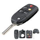 Fit for VOLVO S60 S80 V70 XC90 5 Buttons Car Key Fob Case Flip Shell Uncut Blade