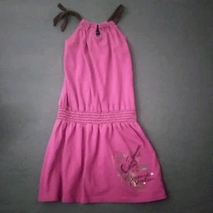 Disney Hannah Montana Girls Dress Size 7 8 Miley Cyrus Summer Halter Y2K Pink - Picture 1 of 7