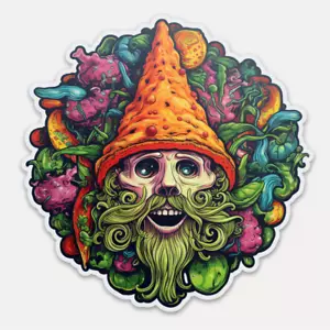 Soulless Ganja Skeleton Gnome Sticker - Picture 1 of 1