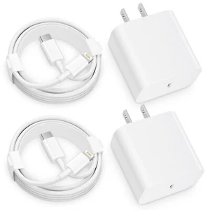 2-Pack 20W USB-C Fast Charge Cable 6FT Cable for Phone 14 13 12 11 MFi Certified - Picture 1 of 7