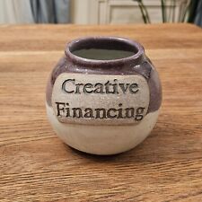 Stoneware coin jar creative financing tumbleweed pottery