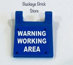 Lego BANDERA AZUL 2x2 ADVERTENCIA ÁREA DE TRABAJO Patrón - Imagen 1 de 3