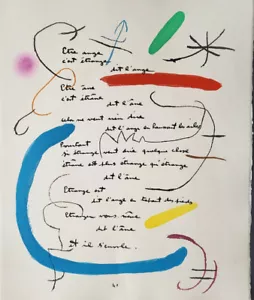 Grabado original Joan Miró "Adonides" con aguatinta D.909 1975 extremadamente limitado - Imagen 1 de 6