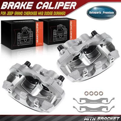 Front Pair (2) Brake Caliper for Dodge Durango Jeep Grand Cherokee w/17" Wheels - Image 1 of 4