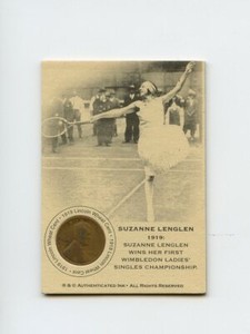 #LK.1164 SUZANNE LENGLEN 1919 Wheat Penny Insert Trade Card RARE