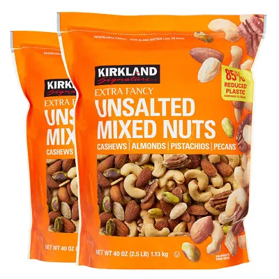 Kirkland Signature Extra Fancy Unsalted Mixed Nuts 1.13kg -2 Pack • 83.99$