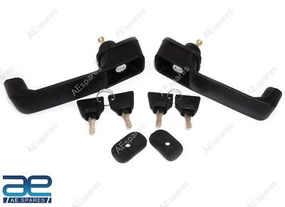 SET OF 2 BRAND NEW For JCB BACKHOE DOOR HANDLE WITH 2 KEYS PART # 123/04067 NEW - Image 1 of 4