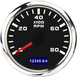 52MM 7 Colors LED Tachometer 0-800RPM with Hourmeter Gauge for Marine Boat Car  - Picture 1 of 12