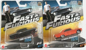 Mattel Hot Wheels Fast & Furious Bundle Ford Victoria & Plymouth Roadrunner 2016 - Picture 1 of 2