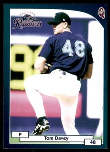 2000 Blueline Q-Cards Tom Davey Tacoma Rainiers #8