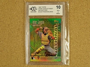 Tarjeta de béisbol 1997 Finest Refractors # 1LM2 Piazza/Salmon clasificación BCCG como nueva 10 - Imagen 1 de 2