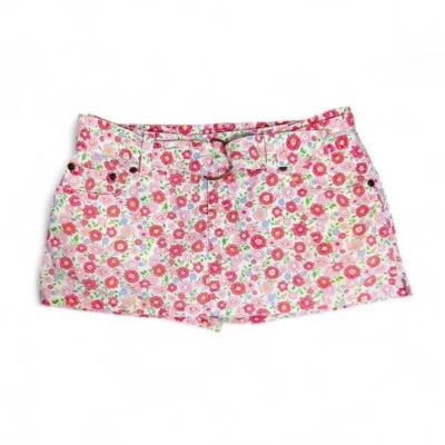 Micro Minifalda De Colección Abercrombie & Fitch Y2K Blanca Floral Denim S (!!¡RARA!!) Foto 1 de 4