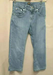 8 in Kids Sizes Reg. Denim Jeans Light Wash by Lee 24 Waist Adjust. 21 inseam - Picture 1 of 9