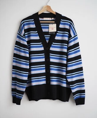 MARNI oversized merino wool blend Cardigan Striped Uniqlo sweater size Medium - Image 1 of 4