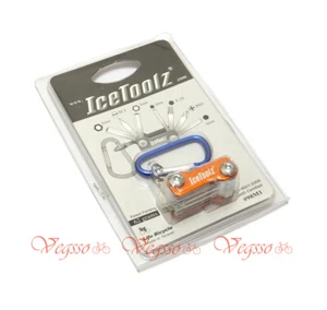 NEW ICETOOLZ 98M1 MINI-8 SUPER MINI 8 FUNCTION BIKE MULTI FOLDING TOOL KEY RING - Picture 1 of 6