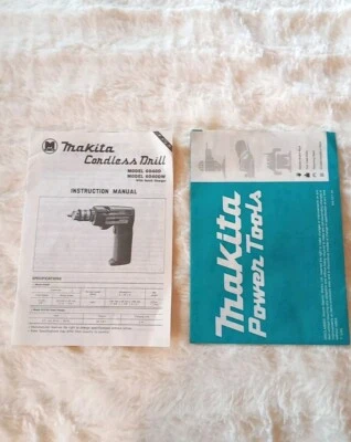 Makita Cordless Drill Owners Manual Model 6040D & Power Tool Foldout Chart - Image 1 of 4