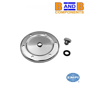 OIL STRAINER COVER WITH MAGNETIC DRAIN PLUG CHROME T1 BEETLE BUG T2 EMPI A326 - Picture 1 of 11
