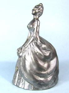 ANTIGUA FIGURA DE METAL ARTE PLATA RARA DAMA VICTORIANA EN BULLICIO WEIDLICH BROS. - Imagen 1 de 11