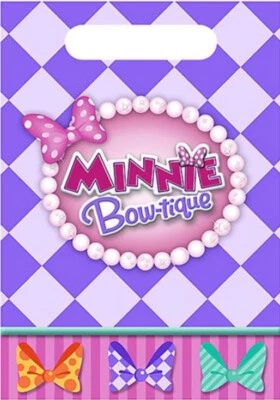 MINNIE MOUSE BOW-TIQUE birthday party supply treat LOOT BAGS favors goodies 8pcs - Image 1 of 2