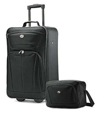 American Tourister Fieldbrook II Softside Luggage Set Black 2-Piece Tote+21-Inch - Image 1 of 4