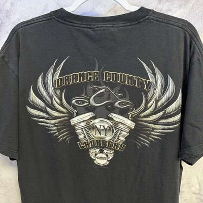 Camiseta Orange County Choppers Para Hombre L 21x27 Negra 2013 Grunge Biker Foto 1 de 4