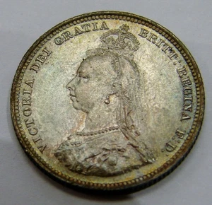 Great Britain - 1887 - Silver Shilling - Victoria - KM# 761 - High Grade - Picture 1 of 4