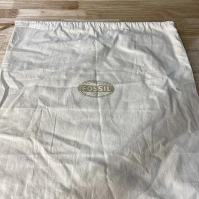 Fossil Drawstring Purse Dust Cover Bag Shoe Storage 21" x 21" Logo - Image 1 of 4