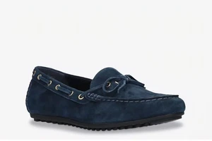 Bella Vita Scout Comfort Loafers in Navy Blue Suede Leather - Picture 1 of 12