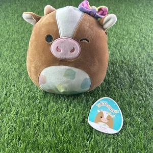Squishmallows Griella Cow 8 inch With Rainbow Bow NWOT Stuffed Plush Toy - Picture 1 of 7