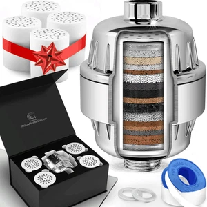 Shower Head Filter for Hard Water 20 Stage 5 Replacement Cartridges High - Picture 1 of 6
