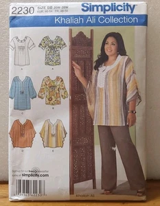 Simplicity 2230 Sewing Pattern Pullover Tunic Top Kaftan Style Plus Sz 20W-28W - Picture 1 of 3