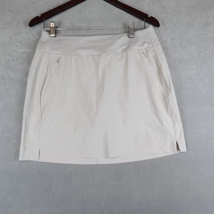 Athleta Soho Skort Damen Rock Abalone Beige Größe 8 Gefüttert Federleicht Stretch - Bild 1 von 7