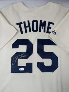 Camiseta deportiva firmada por Jim Thome auténtica majestuosa TBTC 1906 de los Medias Blancas Beckett certificado de autenticidad - Imagen 1 de 6