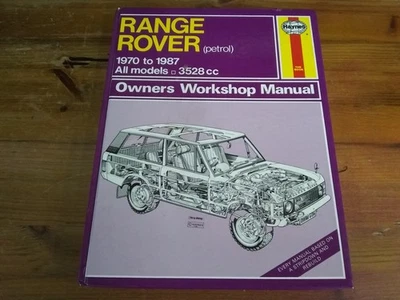 RANGE ROVER HAYNES WORKSHOP MANUAL,1970-87, 3500 V8 ENGINE, PETROL, 1ST GEN - Image 1 of 4