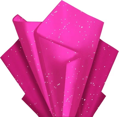 Hot розовый блестящий ткани бумаги для подарочных пакетов 36 14 x 20 дюймов, - Изображение 1 из 4