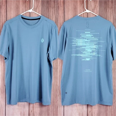 *READ* Lululemon Mens Large License to Train Relaxed Short Sleeve Shirt Logo - Image 1 of 4