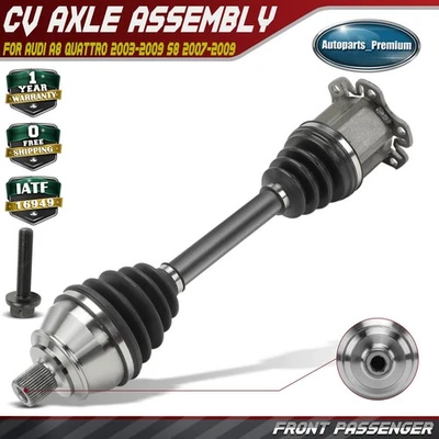 Conjunto de eje CV pasajero delantero derecho para Audi A8 Quattro 2003-2009 S8 2007-2009 Foto 1 de 4