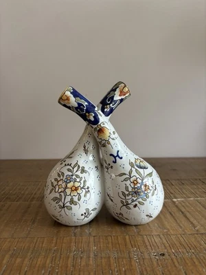 Ancien Serviteur Huile Vinaigre Signé Style Rouen - Vase - Vintage - Photo 1/4