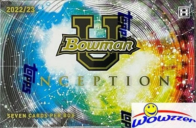2022/23 Bowman University INCEPTION Hobby Box-2 AUTO! Wemby, Caitlin Clark RC YR